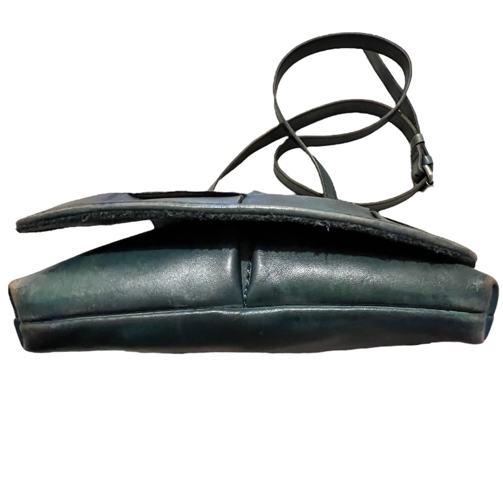 Patricia Nash Granada Green Woven Distressed Leather Messenger Crossbody Bag - Picture 5 of 15